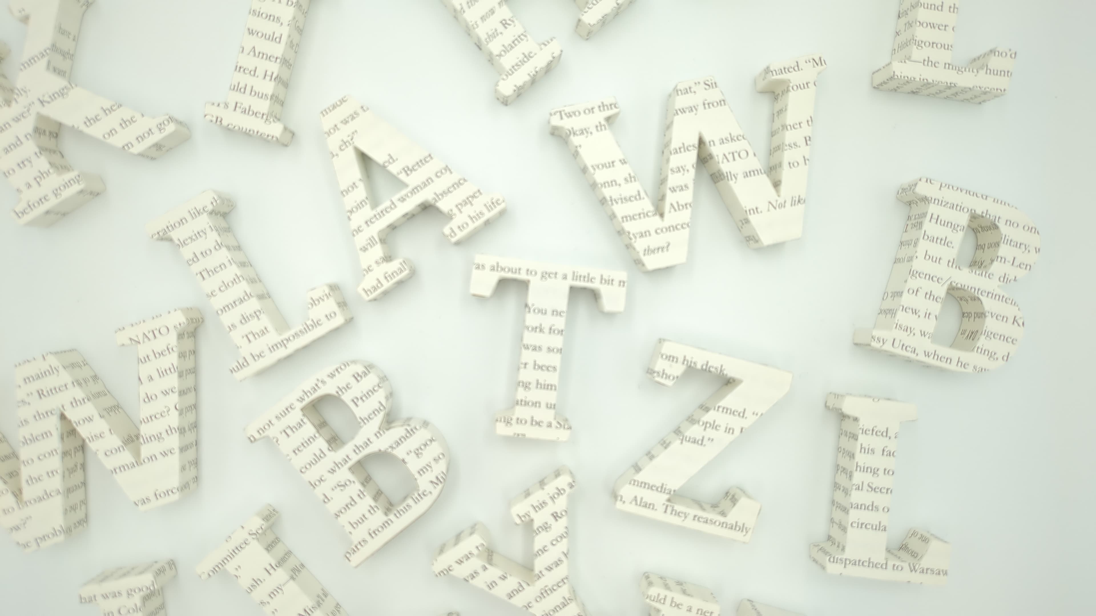 Book Page Decorative Letters